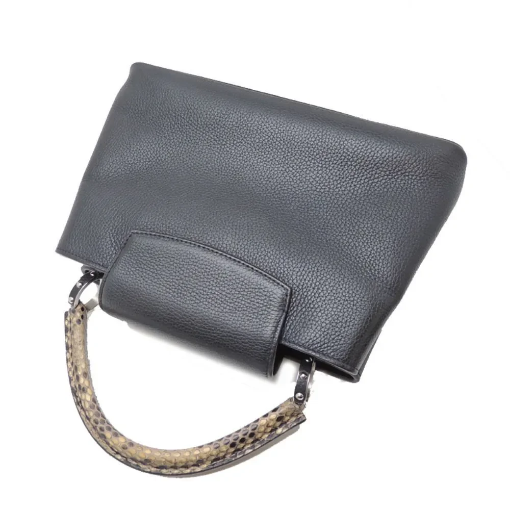 Louis Vuitton Taurillon Capucines MM Handbag Black